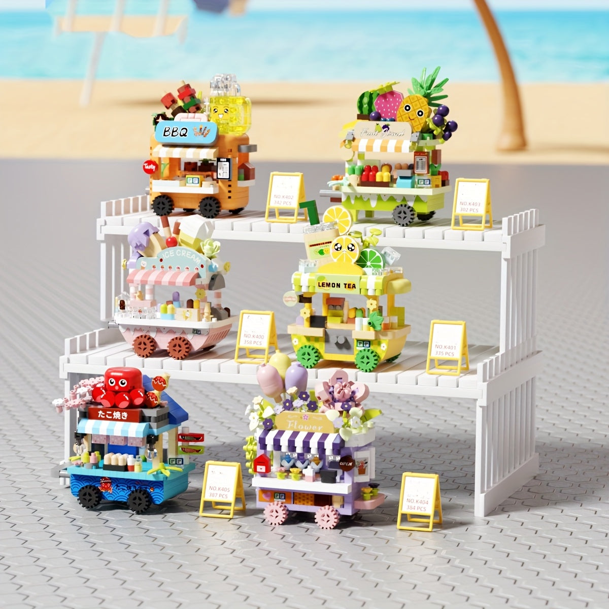 Street Vendor Car Scene Series Desktop Decoration Figurine Toy