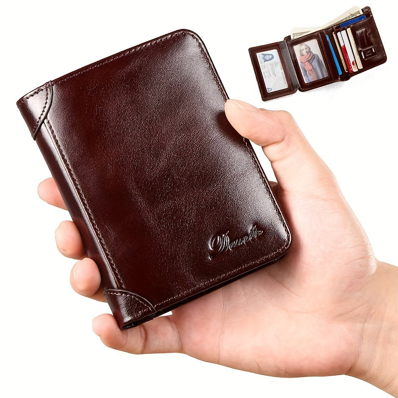 Men's Leather Wallet RFID Blocking Card Holder