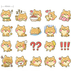 45pcs Shiba Inu Boxed Stickers for Scrapbooking and Crafts