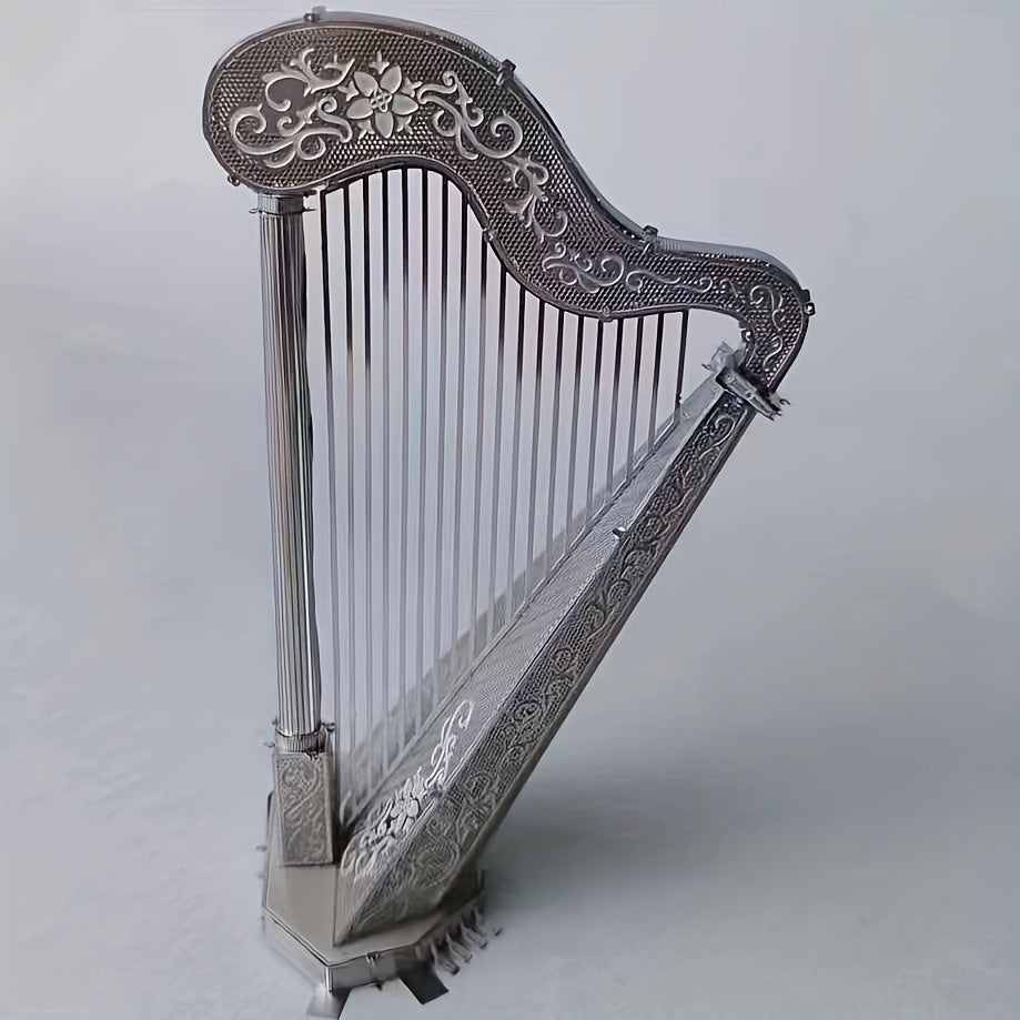 DIY Metal Toy Harp Model 3D Puzzle Hand Model
