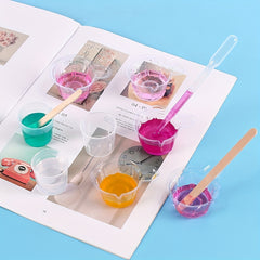 40-Piece Resin Casting Tools Kit - Measuring Cups, Droppers, Wooden Sticks