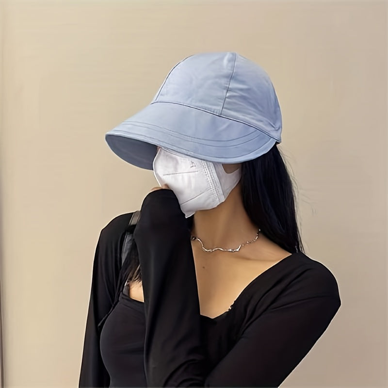 Foldable Sun Hat Wide Brim UV Protection Visor Hat Soft Bucket Hats