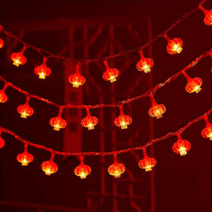 Chinese Knot Fu Character String Lights for Year Arrangement
