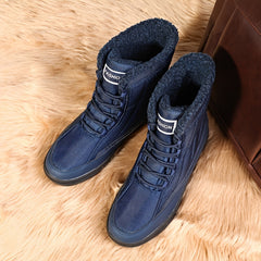 Men's Warm Fleece High Top Snow Boots For Hiking Camping