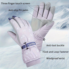 Winter Ski Gloves Men Women Waterproof Touch Screen Warm Gloves
