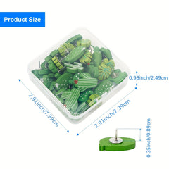 40pcs Cactus Push Pins Cactus Thumb Tacks Decorative Flower Cork Board Tacks