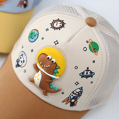 Boys Dinosaur Mesh Baseball Cap Adjustable Breathable Sun Hat