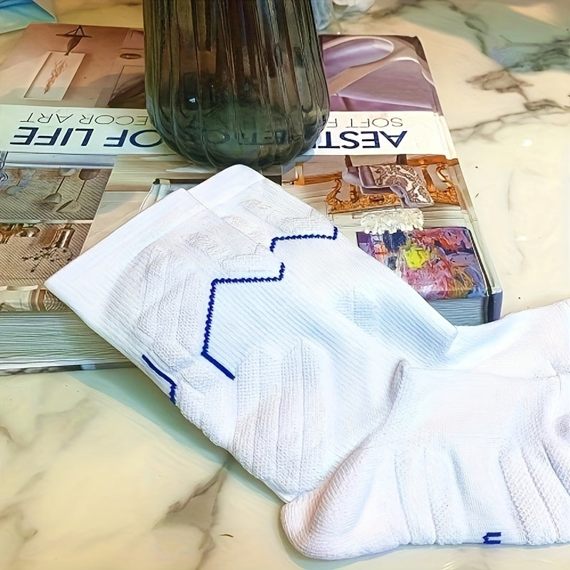 Men's Basketball Socks Thick Padded Crew Socks Non-slip Breathable