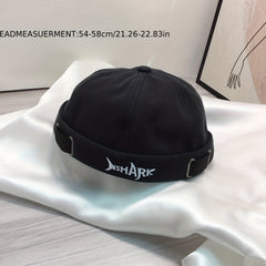 Shark Skull Embroidery Beanie Cap Hip Hop Hat