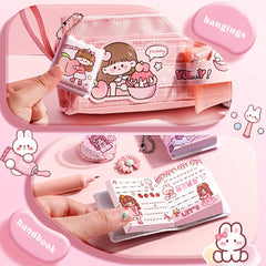 2pcs Mini Pendant Hand Account Book Blank Pages 40 Stickers