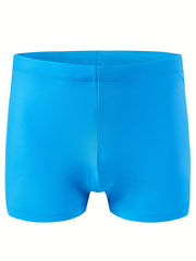 Men's Quick Dry Swim Trunks Solid Mid Stretch Comfortable Breathable Pants Swimw