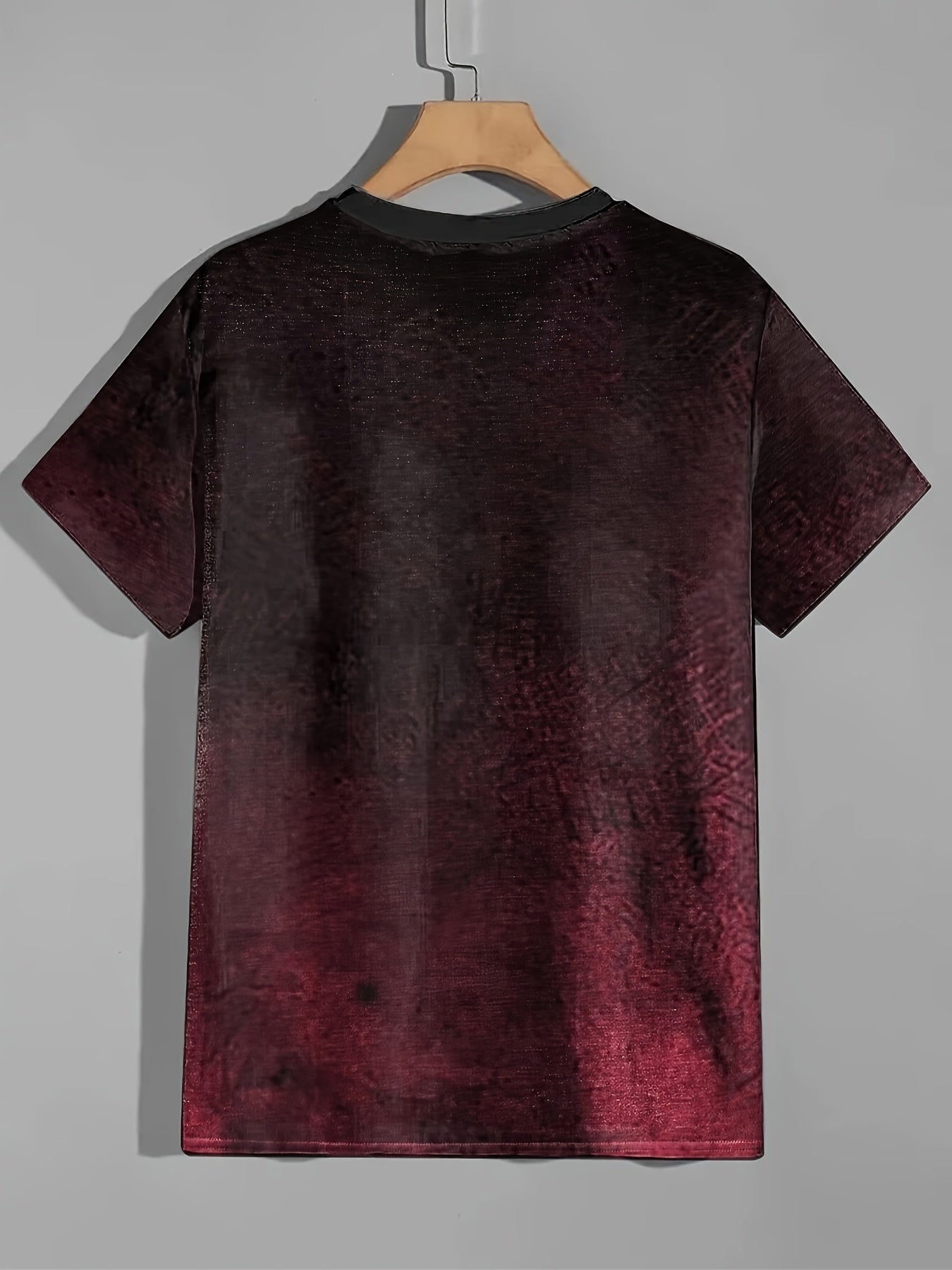 Vintage Style Printed T shirt Men's Casual Street Style Stretch Tee