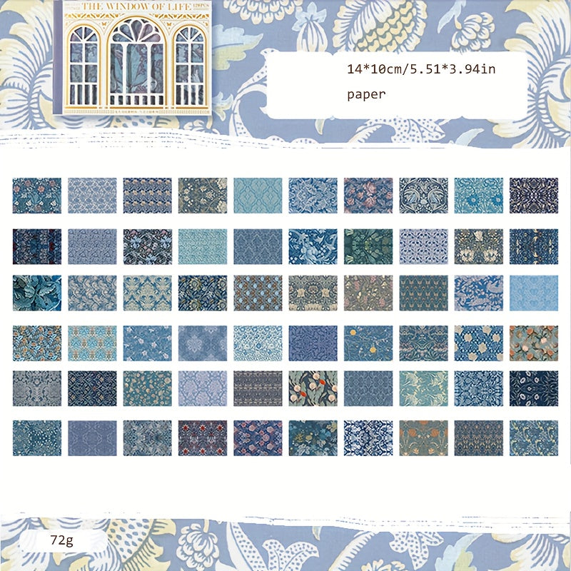 60pcs European Retro Pattern Series Journal Decoration Paper