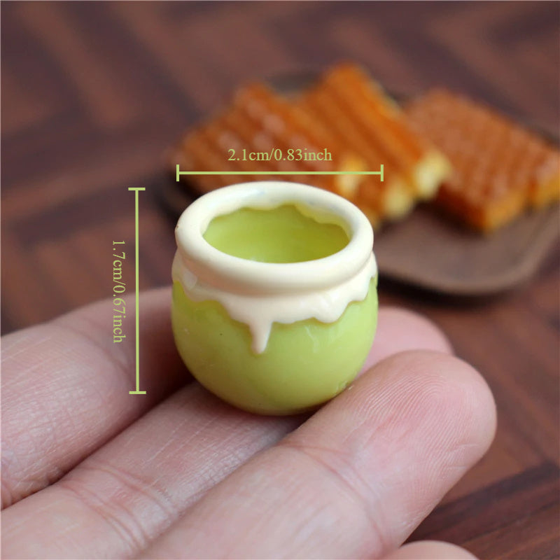 1:6 Dollhouse Honey Jar & Honeycomb Mini Food for BJD Blyth Doll