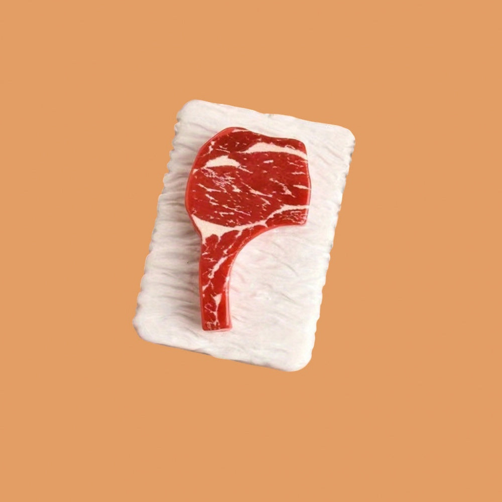 1:12 Dollhouse Steak Model Realistic Resin with Marbling Details DIY Scene Decor