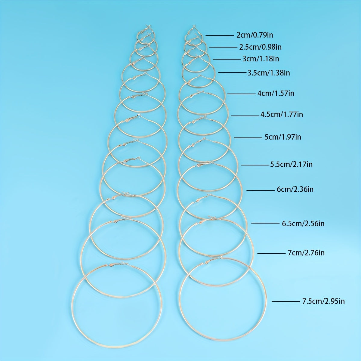 12 Pairs Hoop Earrings Set for Women Girls