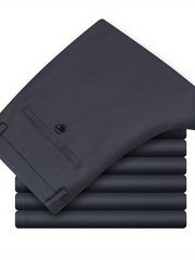 Men's Classic Formal Slim Fit Stretch Dress Pants for Business