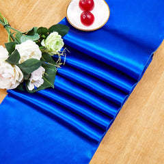 YFLZQ 10 Packs Satin Table Runner 30x274 cm Silk Smooth Fabric Wedding Parties