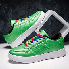 Unisex Lace Up Low Top Skate Shoes Non Slip Sneakers