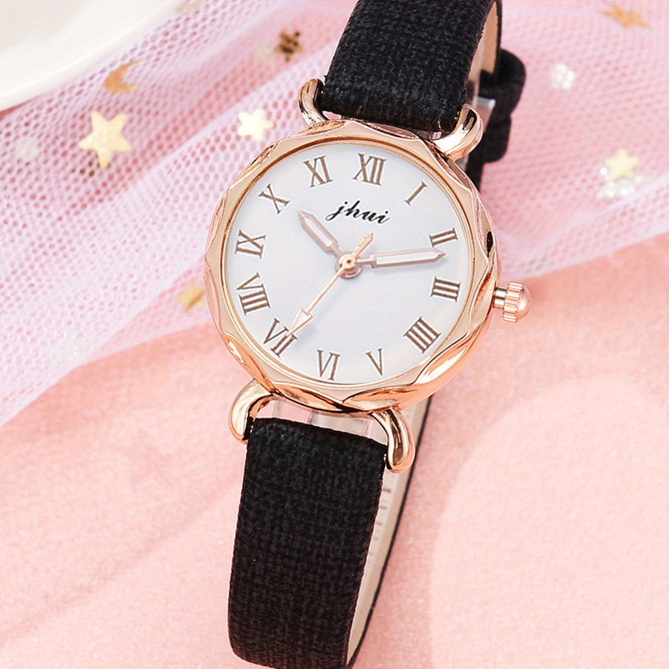 Alloy Heart Bracelet Watch Set for Kids