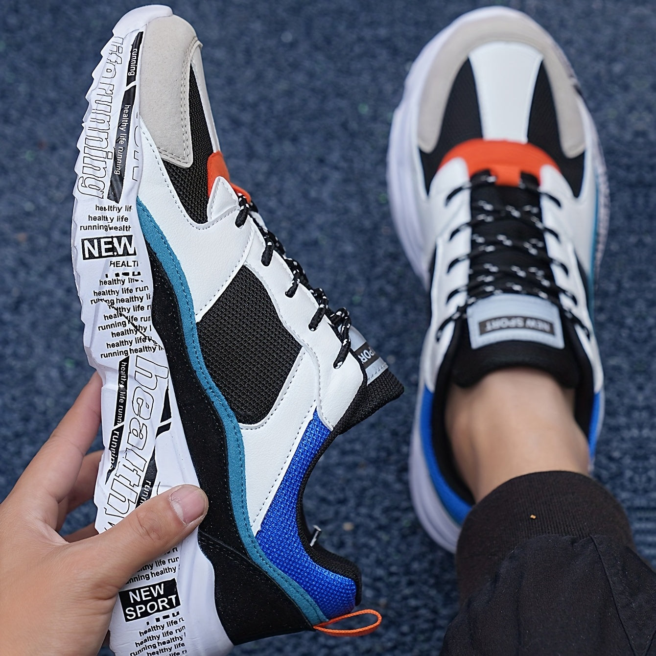 Men's Lace Up Sneakers Breathable Walking Shoes