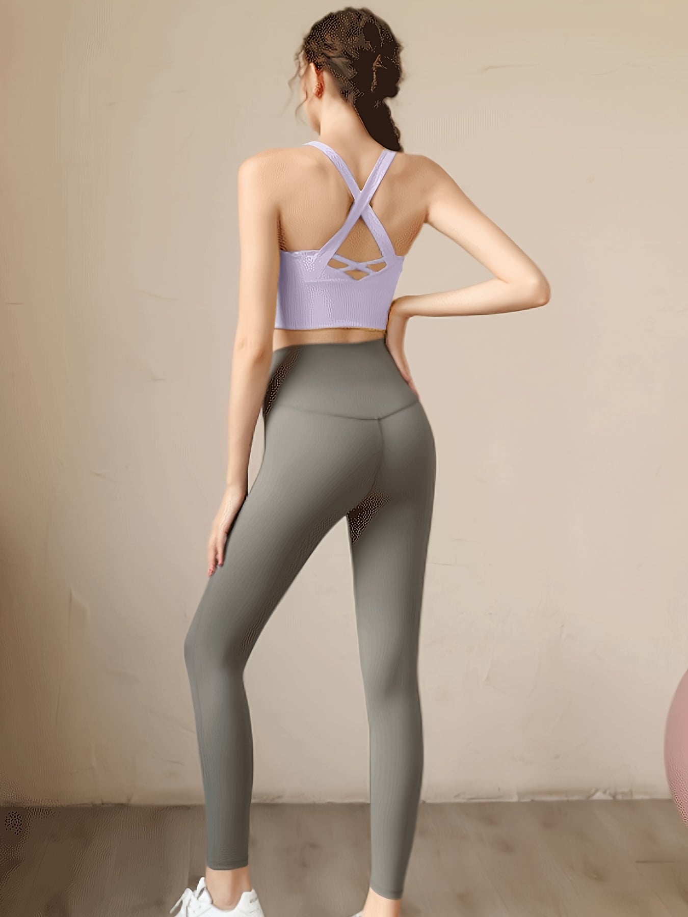 Criss Cross Straps Fitness Crop Tank Top