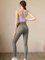 Criss Cross Straps Fitness Crop Tank Top