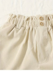 Solid Color Elastic Waist Shorts for Women