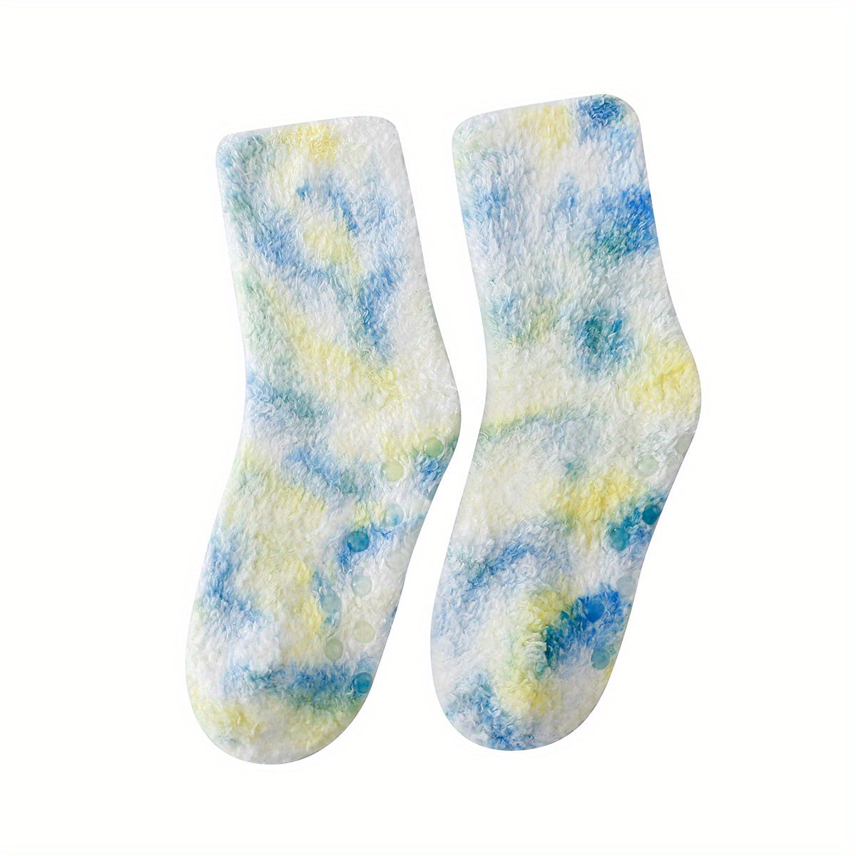 Tie Dye Print Fuzzy Socks Women's Stockings
