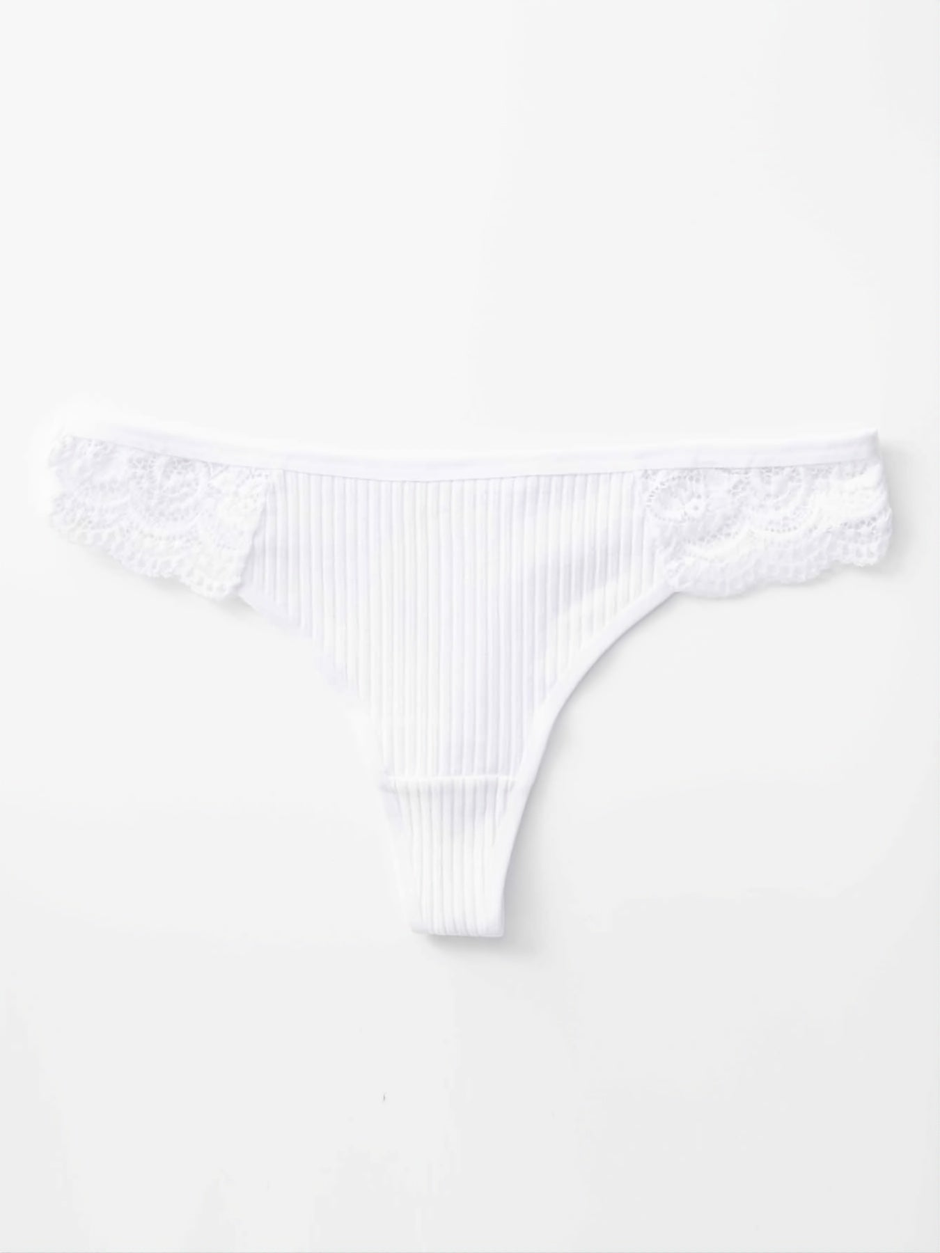5pcs Lace Thongs Sexy Low Waist Panties Women's Lingerie