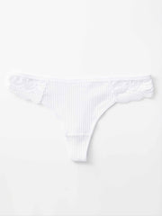 5pcs Lace Thongs Sexy Low Waist Panties Women's Lingerie