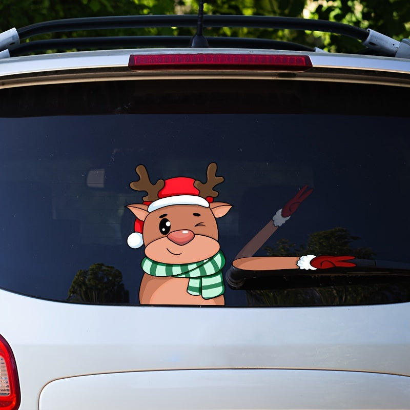 Waterproof Christmas Car Sticker PVC Reusable Wiper