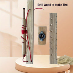 Bow Drill Friction Fire Starter Survival Tool