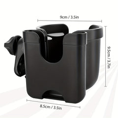 Stroller Cup Holder with Phone Case 2 in 1 Storage Rack