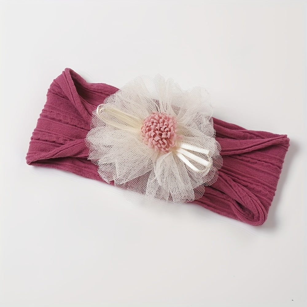 Baby Girls Mesh Flowers Headband Hair Accessories