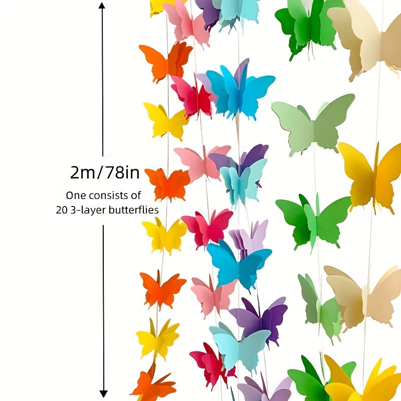 18pcs Butterfly Paper Birthday Party Decoration Set