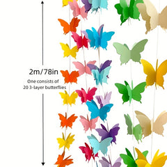18pcs Butterfly Paper Birthday Party Decoration Set