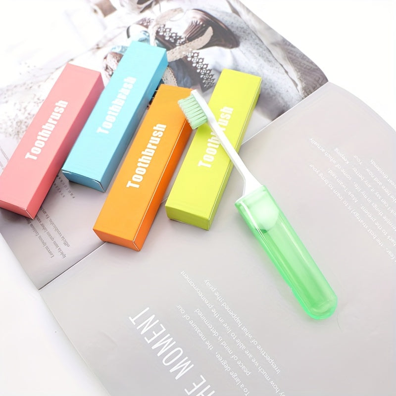 10pcs Disposable Travel Toothbrush Foldable Manual Portable