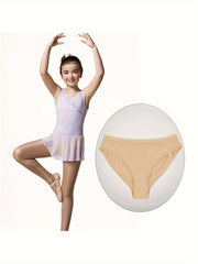 3Pcs Girls Nude Dance Briefs Set For Gymnastic Ballets Dance