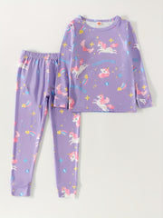 Girls Unicorn Pajamas Set, Perfect for Autumn & Spring