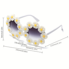 Daisy Flower Sunglasses Summer Gradient Glasses UV400