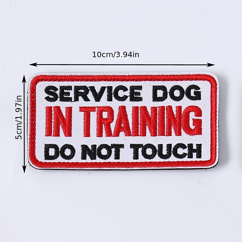 1pc Service Dog Patch Fastener Hook And Loop Patch