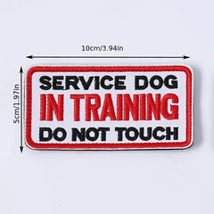1pc Service Dog Patch Fastener Hook And Loop Patch