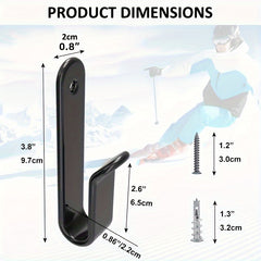 2pcs Horizontal Snowboard Clips Wall Mounted Display Rack