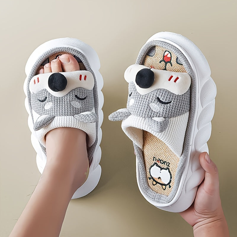 Cartoon Animal Women's Indoor Slippers Soft Sole Non-slip Home Shoes