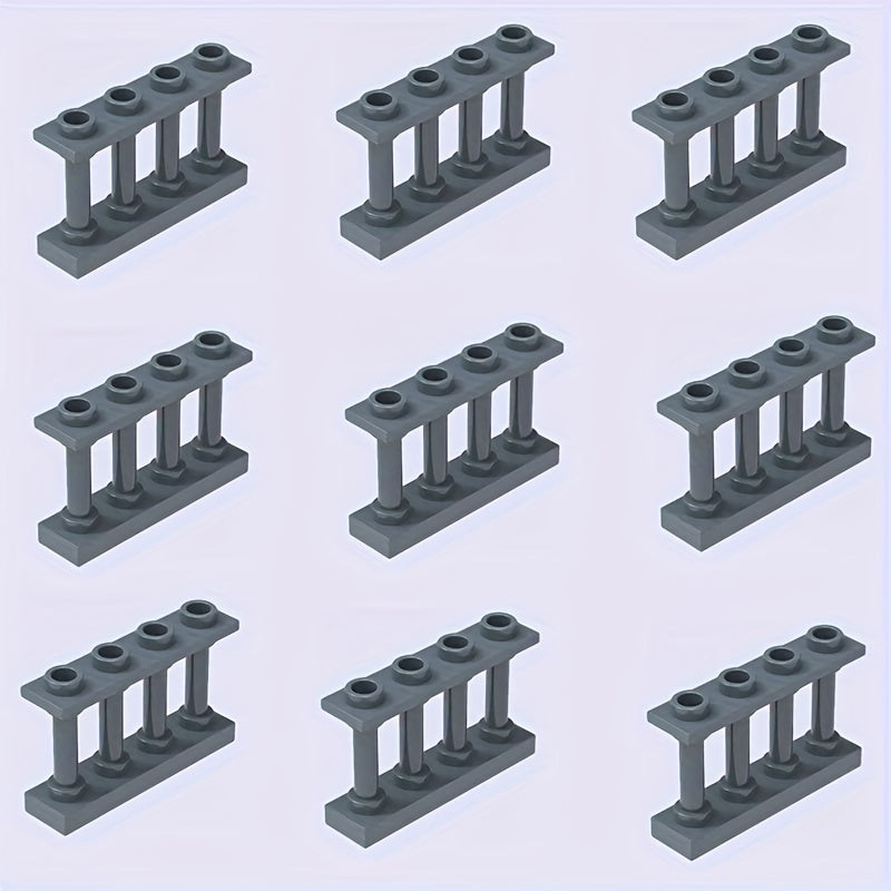 9pcs 1x4 ABS Bricks Balustrade Accessories Grey Coffee Durable