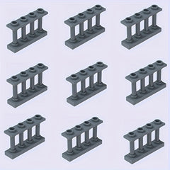 9pcs 1x4 ABS Bricks Balustrade Accessories Grey Coffee Durable