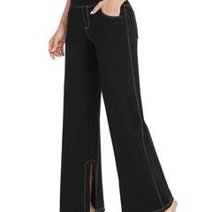 Denim Print Loose Yoga Pants Wide Leg