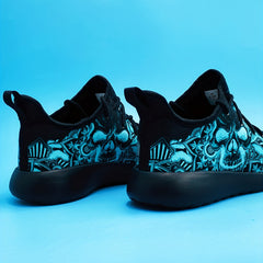 Men's Rock Skull Print Breathable Walking Shoes