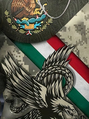 Mexico Eagle Print Men's Graphic Sweatshirt for Autumn Winter